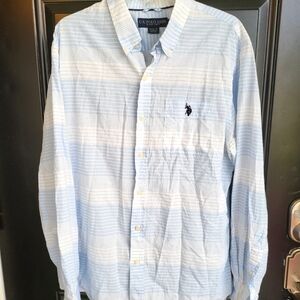 U.S. Polo Assn. Blue Dress Shirt Classic Style